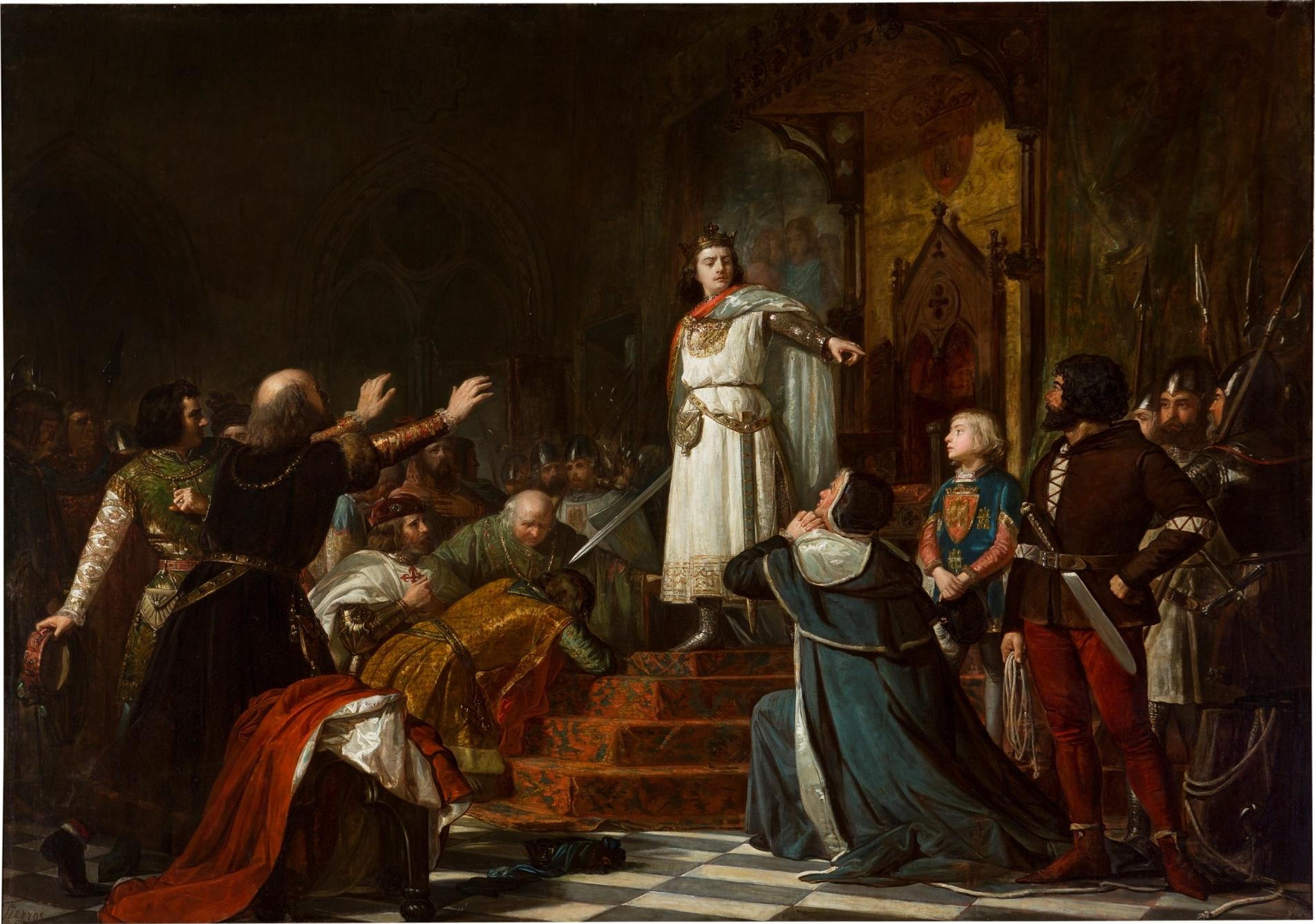 Detalle de un cuadro del siglo XIX sobre Enrique III de Castilla